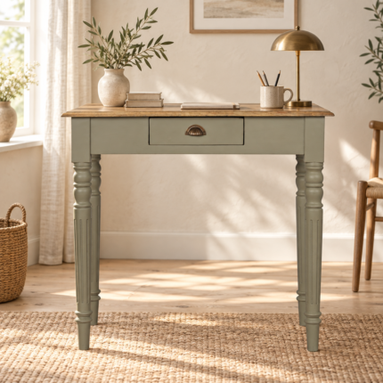 Forma Hand Painted Writing Desk — Natural — styled interior