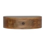 Lina Wall-Mounted Rounded Bedside — Natural — product photograph