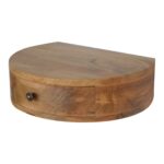Lina Wall-Mounted Rounded Bedside — Natural — product photograph
