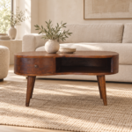 Forma Wave Coffee Table — Chestnut — styled interior