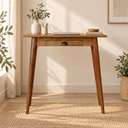 Nord Petite Writing Desk — Natural — styled interior