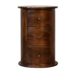 Runa Round Three-Drawer Chest — product photograph