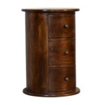 Runa Round Three-Drawer Chest — product photograph