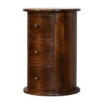 Runa Round Three-Drawer Chest — product photograph