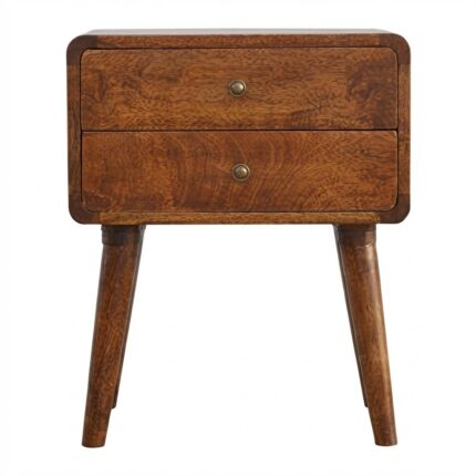 Lina Curved Bedside — Chestnut — product photograph