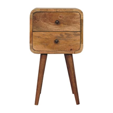 Lina Petite Curved Bedside — Natural · 30 × 55 cm — product photograph