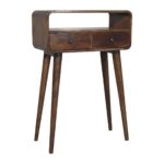 Lina Petite Grey-wash Curved Console — Grey Washed — product photograph