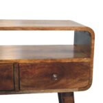 Lina Petite Grey-wash Curved Console — Grey Washed — product photograph