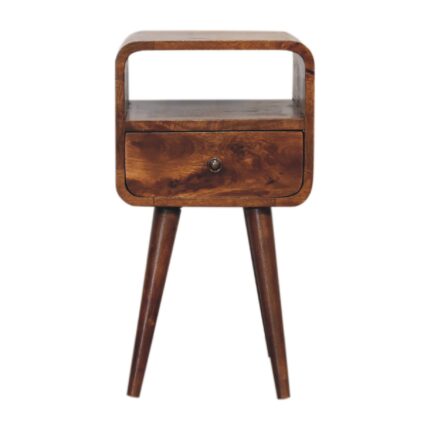 Lina Petite Curve Open Bedside — Chestnut — product photograph