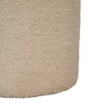 Lina Boucle Cream Round Footstool — product photograph