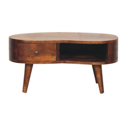 Forma Petite Wave Coffee Table — Chestnut — product photograph