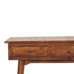 Forma Large Three-Drawer Console — Chestnut — product photograph