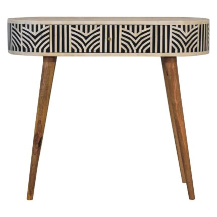 Edda Bone Inlay Console Table — Natural — product photograph