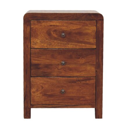 Aspen Three-Drawer Bedside — product photograph