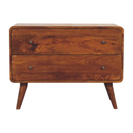 Lina Two-Drawer Chest — Chestnut — product photograph