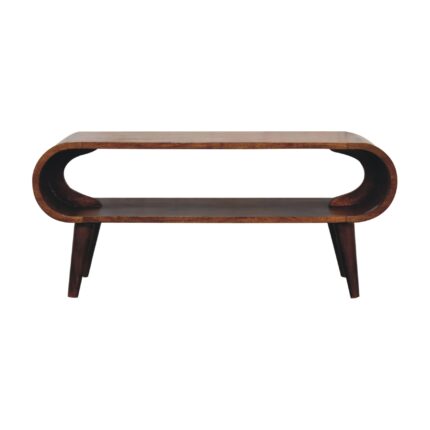 Amaya Compact Coffee Table — Chestnut — product photograph