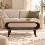 Amaya Compact Coffee Table — Chestnut — styled interior