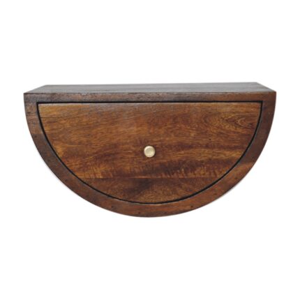Forma Crescent Floating Bedside — Chestnut — product photograph