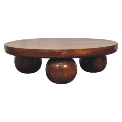 Forma Ball-Leg Coffee Table — Chestnut — product photograph