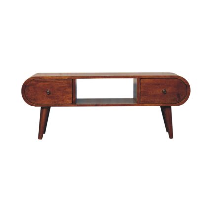 Lunden Media Unit — Chestnut — product photograph