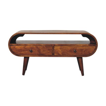 Forma Circular Media Unit — Chestnut — product photograph