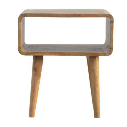 Lina Curved Open Bedside — Natural — product photograph