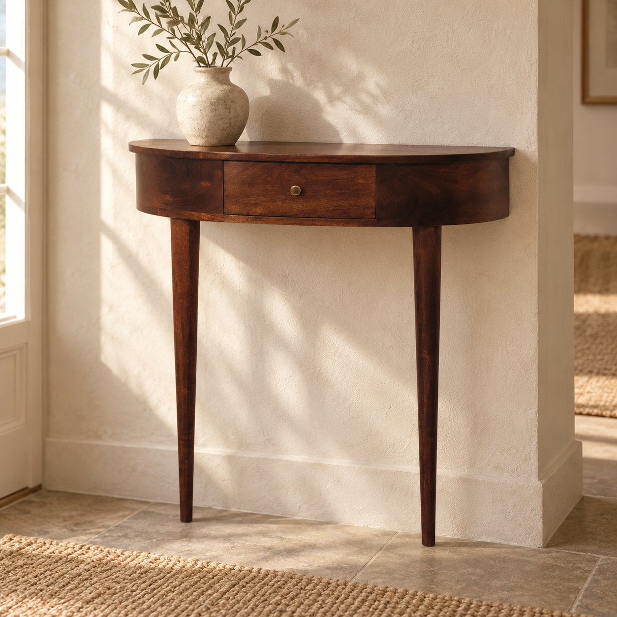 Forma Backless Mounted Console — Chestnut Forma Backless Mounted Console — Chestnut — styled interior