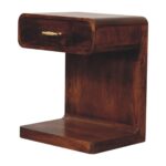 Lina T-Bar Rounded Bedside — Chestnut — product photograph