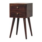 Forma Petite Two-Drawer Bedside — California Walnut — product photograph