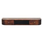 Lunar Two-Drawer Wall-Mounted Console — Chestnut · 110 × 15 cm — product photograph
