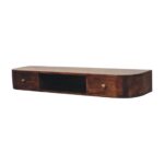 Lunar Two-Drawer Wall-Mounted Console — Chestnut · 110 × 15 cm — product photograph