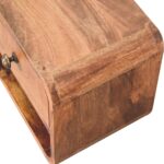 Forma Petite Wall-Mounted Bedside with Open Slot — Honey Caramel — product photograph