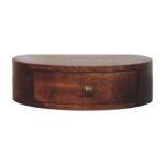 Lina Wall-Mounted Rounded Bedside — Honey Caramel — product photograph