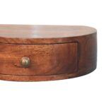 Lina Wall-Mounted Rounded Bedside — Honey Caramel — product photograph