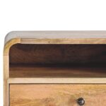 Lina Large Curve Upper Slot Floating Bedside — Natural — product photograph