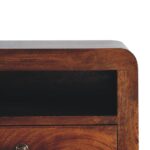 Forma Chunky One-Drawer Wall-Mounted Bedside — Chestnut — product photograph