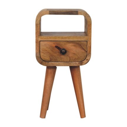 Lina Petite Curve Open Slot Bedside — Natural — product photograph