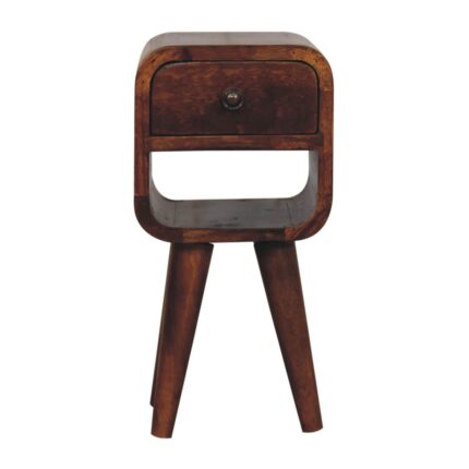 Lina Petite Curve Lower Bedside — Chestnut — product photograph