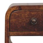 Lina Petite Curve Lower Bedside — Chestnut — product photograph