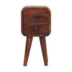Lina Petite Curved Bedside — Chestnut · 20 × 40 cm — product photograph