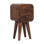 Lina Petite Curved Bedside — Chestnut · 20 × 40 cm — product photograph