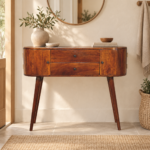 Grova Console Table — Chestnut — styled interior