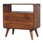 Lina Curved Charm Chest — Chestnut — product photograph
