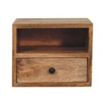 Solis One-Drawer Wall-Mounted Bedside — Natural — product photograph