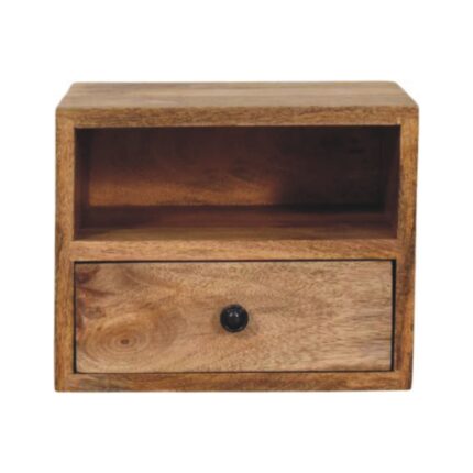Solis One-Drawer Wall-Mounted Bedside — Natural — product photograph