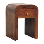 Darcy Petite Bedside with Curved Edges — Chestnut — product photograph