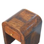 Darcy Petite Bedside with Curved Edges — Chestnut — product photograph