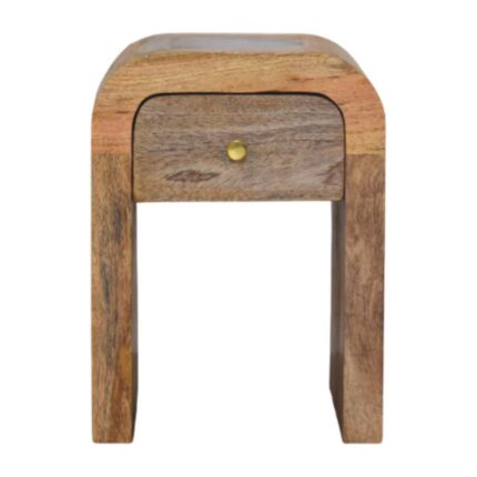 Darcy Petite Bedside with Curved Edges — Natural — product photograph