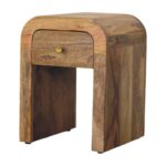 Darcy Petite Bedside with Curved Edges — Natural — product photograph
