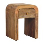 Darcy Petite Bedside with Curved Edges — Natural — product photograph